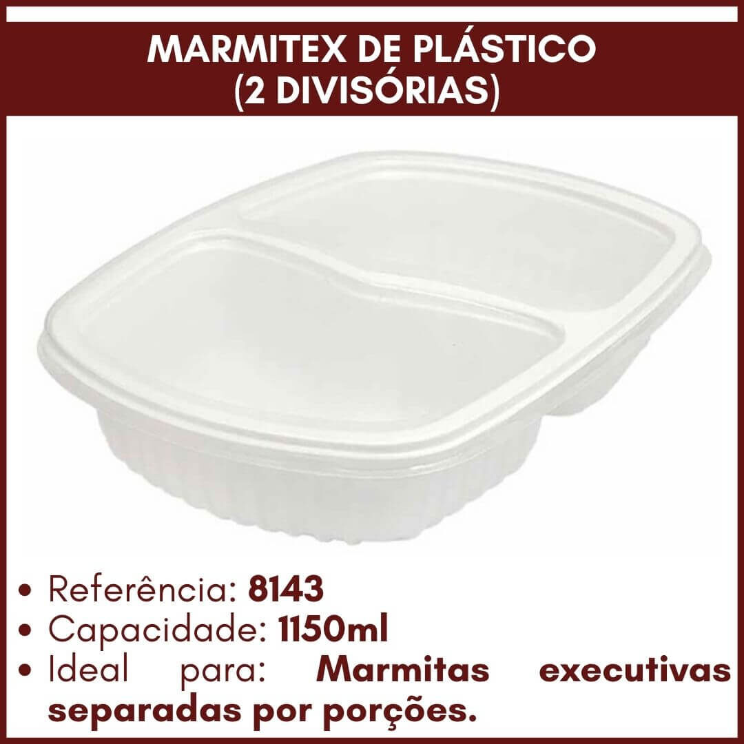 Marmitex de Plástico com Divisórias